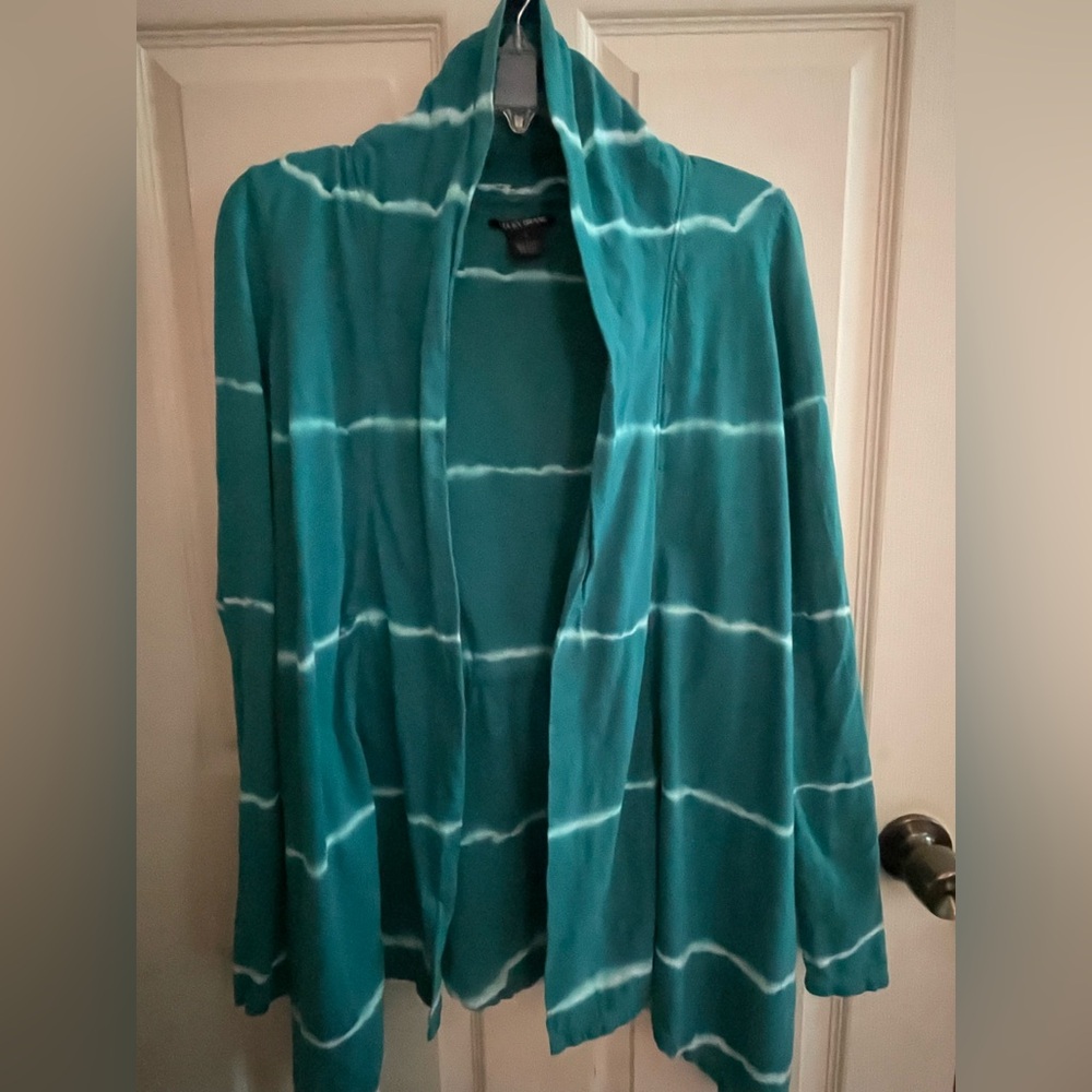 Lucky Brand Teal Striped Cardigan